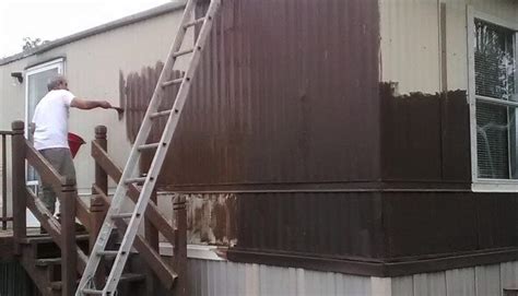 how to paint a metal house trailer|rustoleum paint for mobile homes.